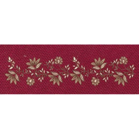 Floral Border Gray Embroidery Design