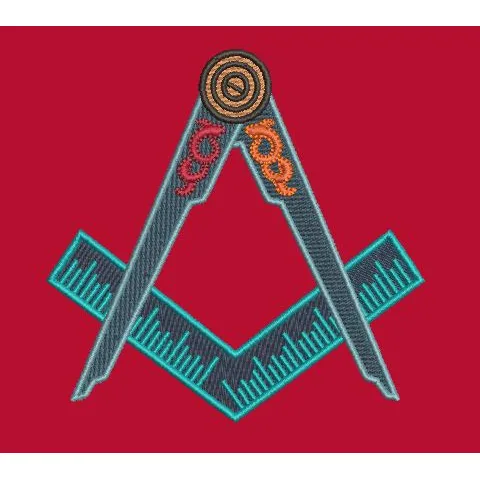 Drafting Compass and Square Embroidery Design