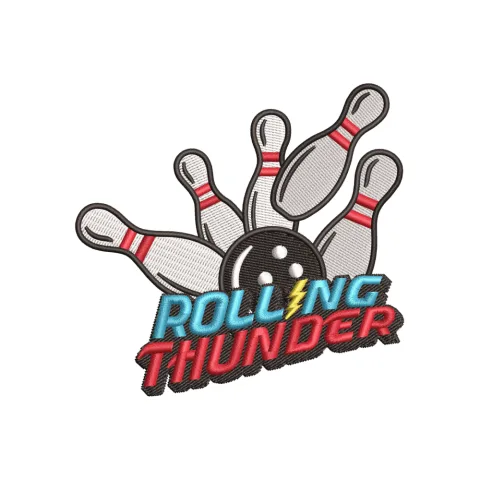 Rolling Thunder Embroidery Design
