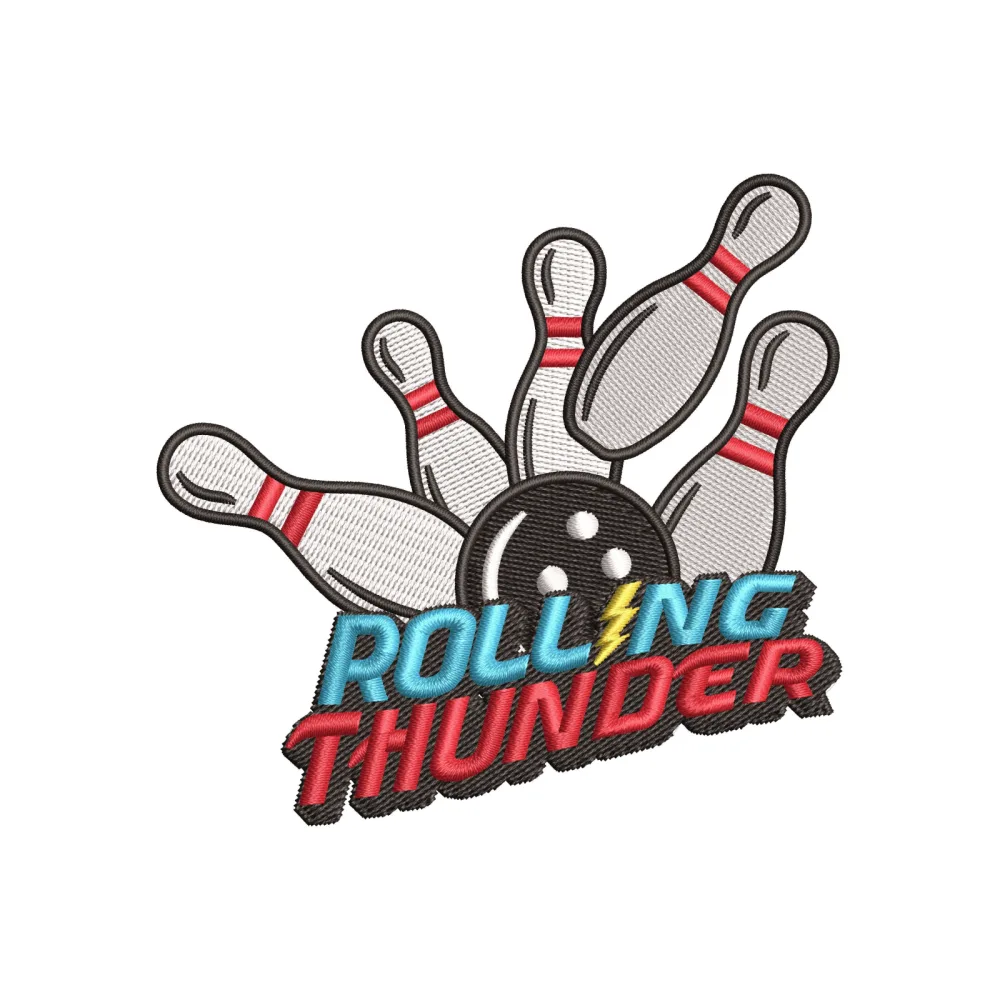 Rolling Thunder Embroidery Design