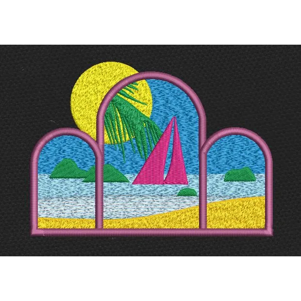 Sea View Embroidery Design