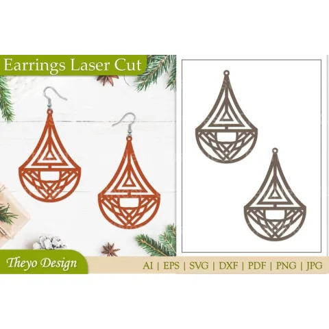 Lasercut Mandala Earrings SVG Bundle