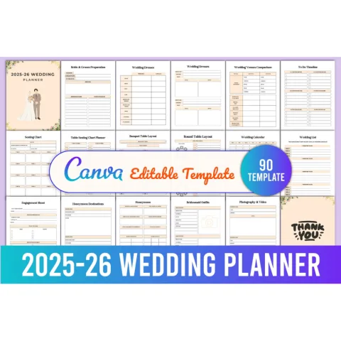 Editable Wedding Planner Template