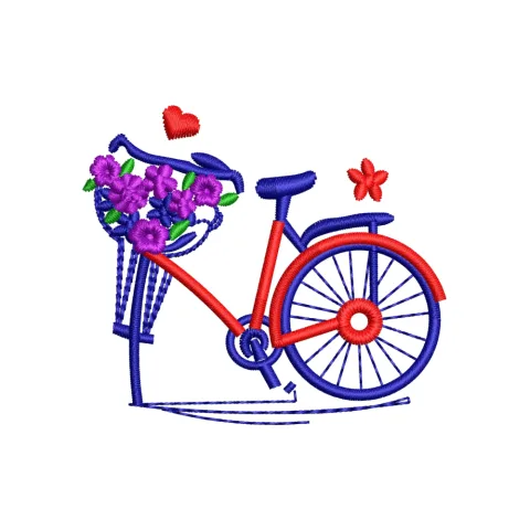Love Cycle Embroidery Design