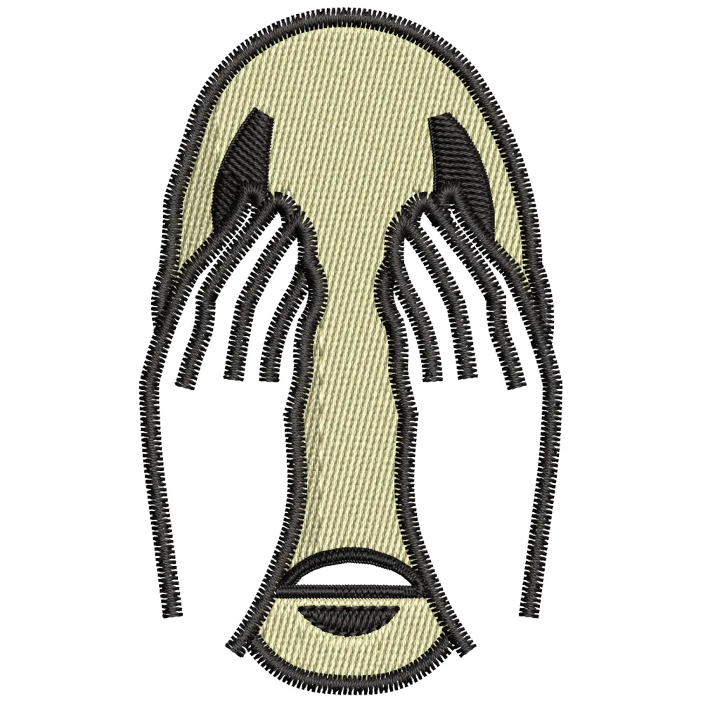 Blind Face Embroidery Design