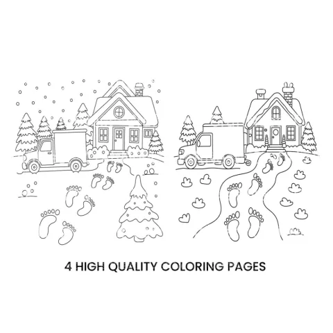 Winter Delivery Truck Coloring Books