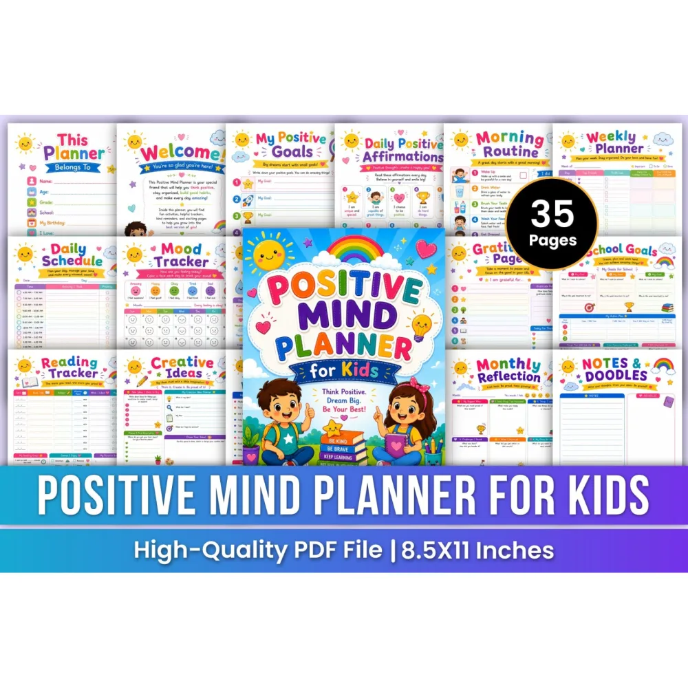 Positive Mind For Kids Planner