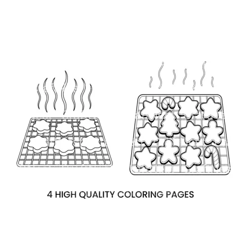 Hot Cookies and Patties Grilling Coloring Books