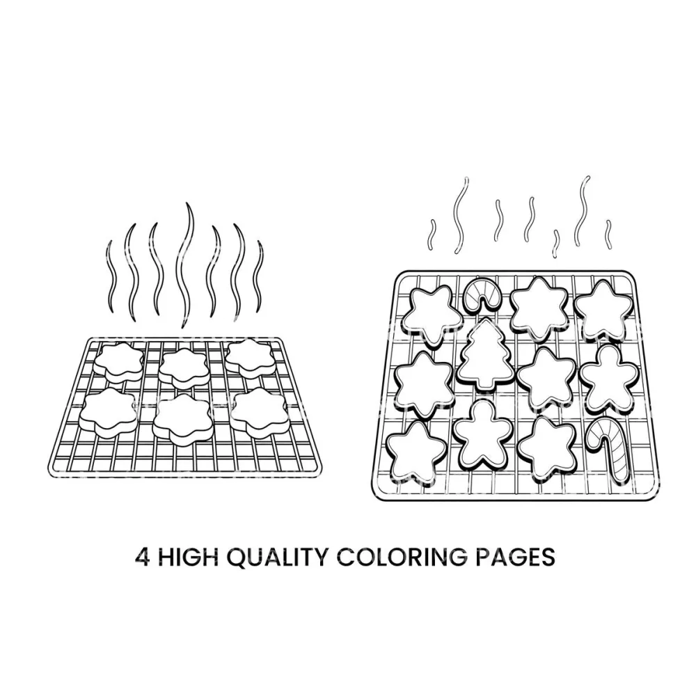 Hot Cookies and Patties Grilling Coloring Books