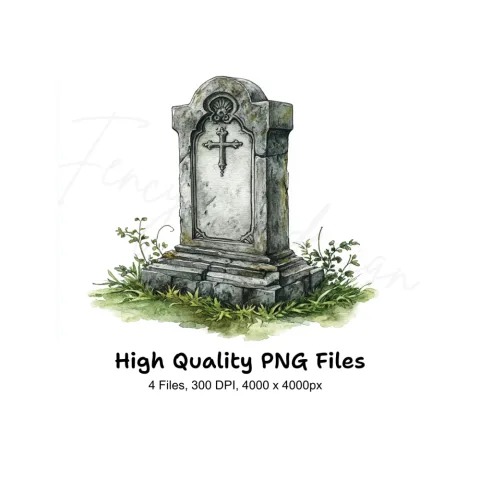 Halloween Gravestone Clipart Bundle