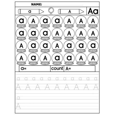 Alphabet Handwriting Letter Recognition Worksheets