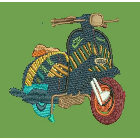 Scooter Embroidery Design