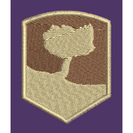 Shielded Solitary Tree Embroidery Design