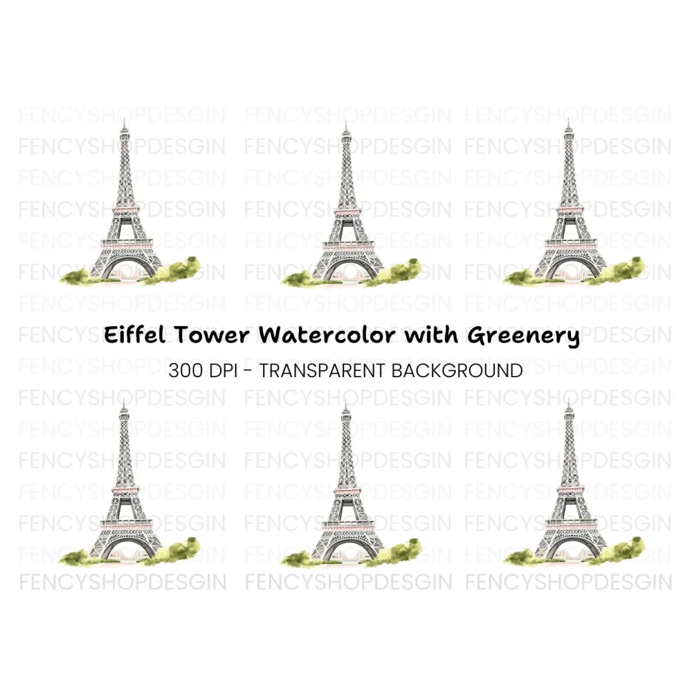 Eiffel Tower Clipart Bundle