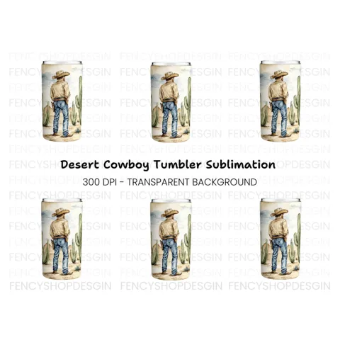 Cowboy Desert Landscape Clipart Bundle