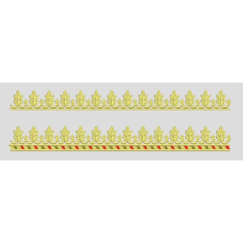 Leaf Border Gold Trim Embroidery Design