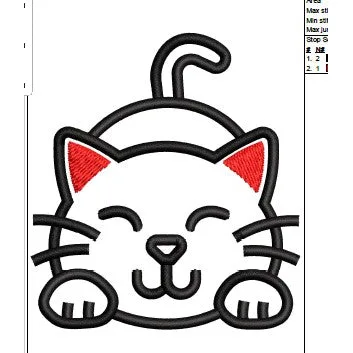 Cat Embroidery Design
