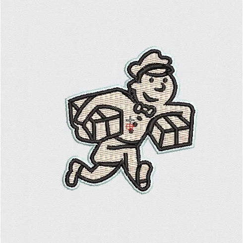 Courier Embroidery Design