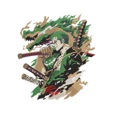 Ninja Fighter Embroidery Design