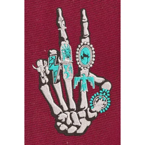 Skeleton Hand Embroidery Design
