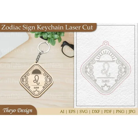Zodiac Keychain SVG Bundle