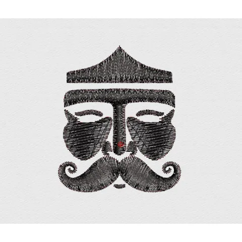 Mask Embroidery Design