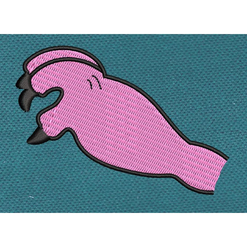 Angel Hand Pink Outline Embroidery Design