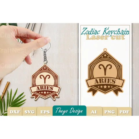 Zodiac Keychain SVG Bundle