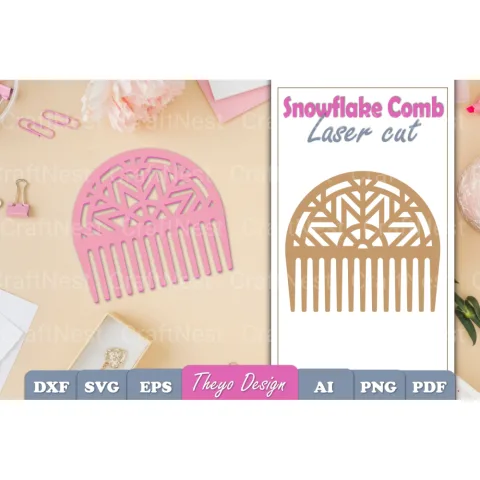 Comb Snowflake SVG Bundle