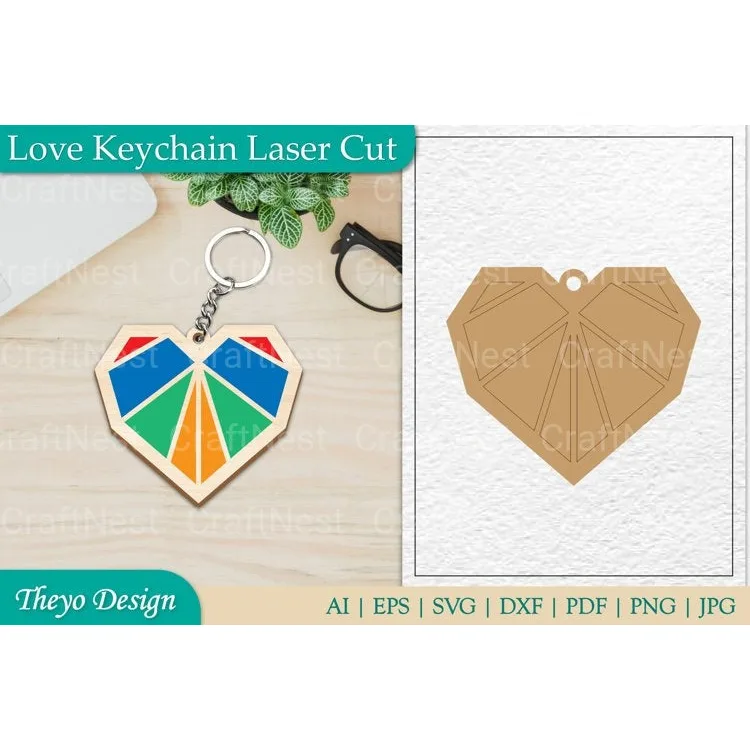 From Love Keychain SVG Bundle