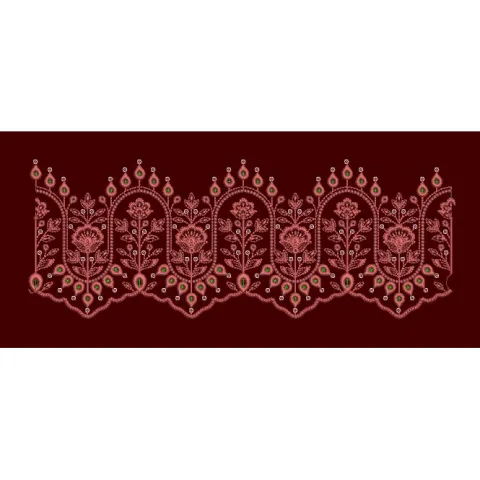 Ornate Arch and Floral Spire Feston Embroidery Design