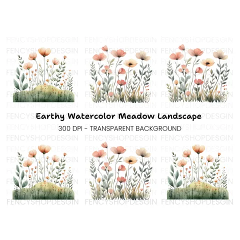 Wildflower Garden Clipart Bundle