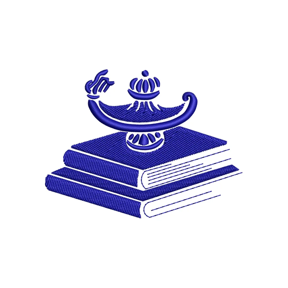 Book Light Embroidery Design