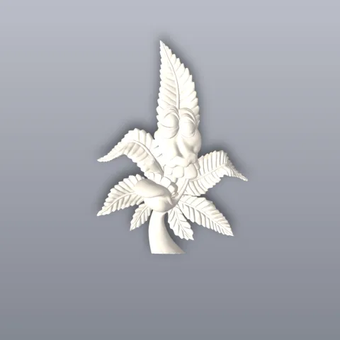 Crazy Weed Decor 3D Print STL File