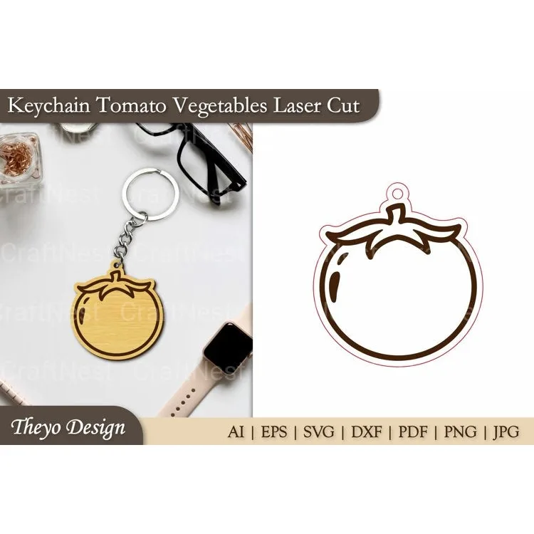 Keychain Vegetables SVG Bundle