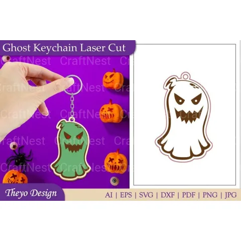 Ghost Keychain SVG Bundle