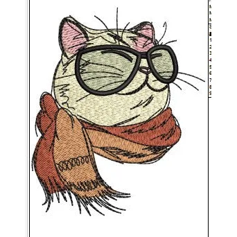 Cat Embroidery Design