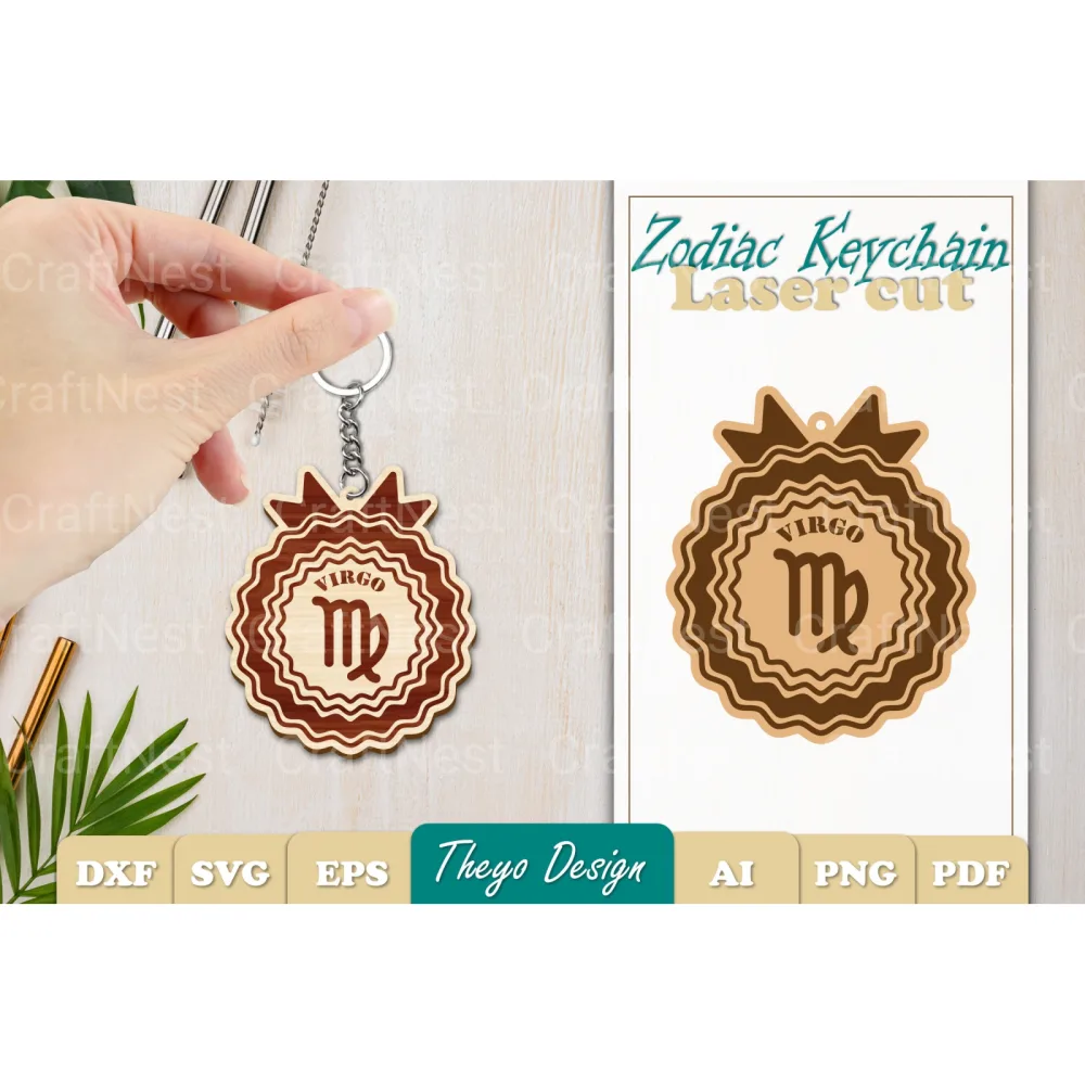 Zodiac Keychain SVG Bundle Collection