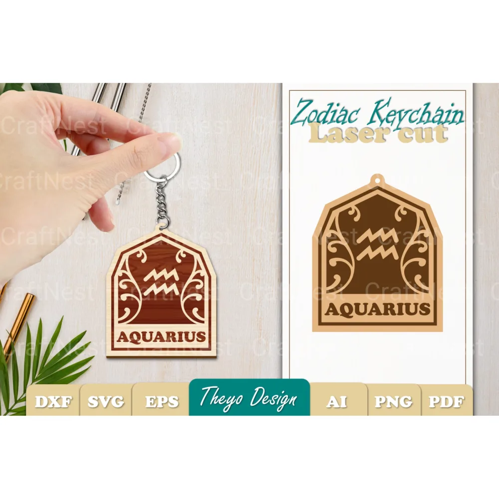 Zodiac Keychain SVG Bundle