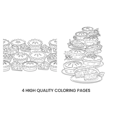 Delicious Pie Assortment Coloring Books