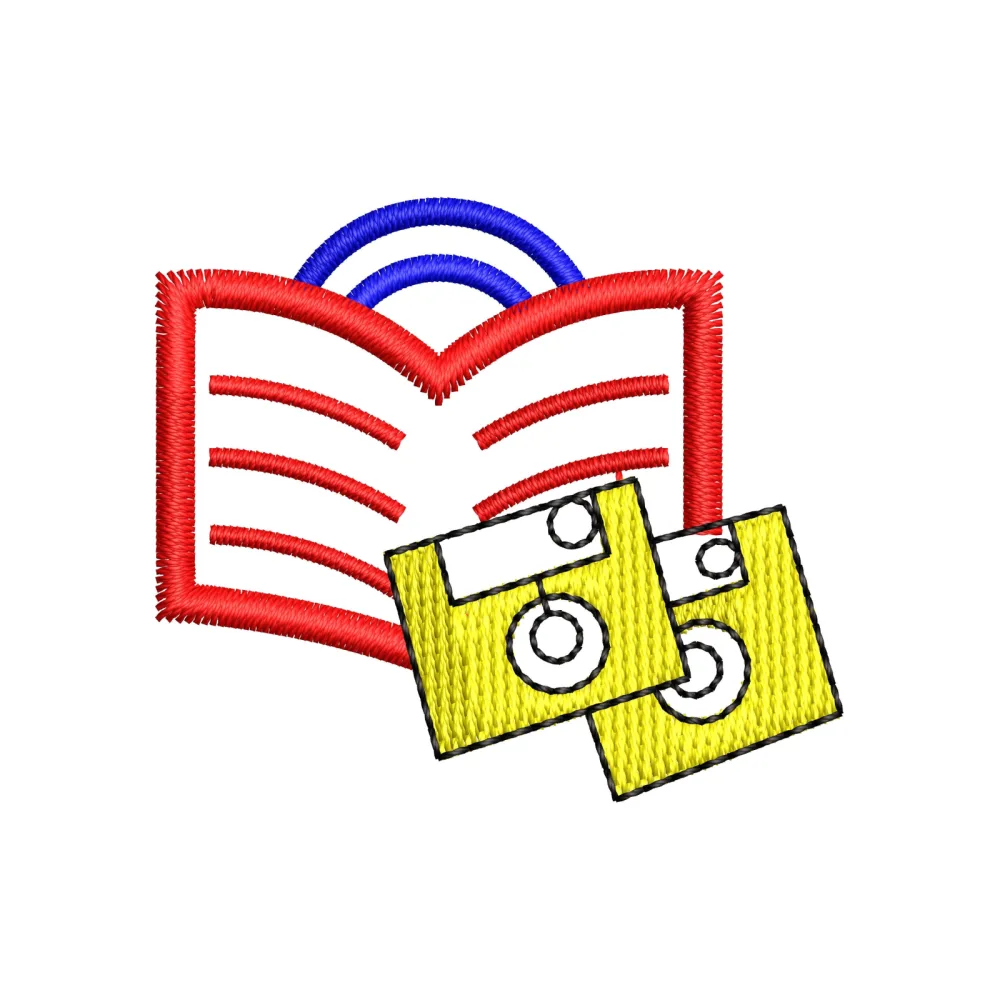 Camera Book Embroidery Design