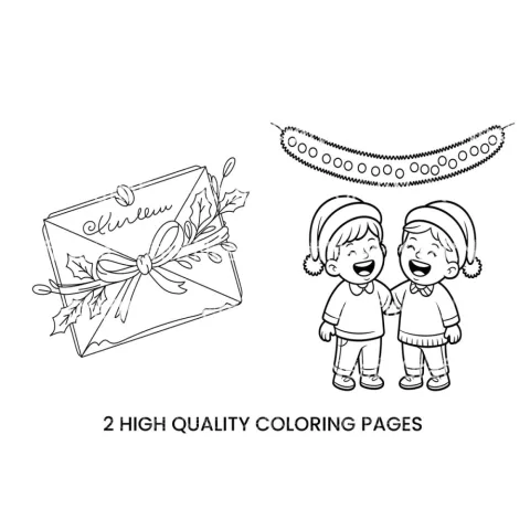Christmas Letter Coloring Books