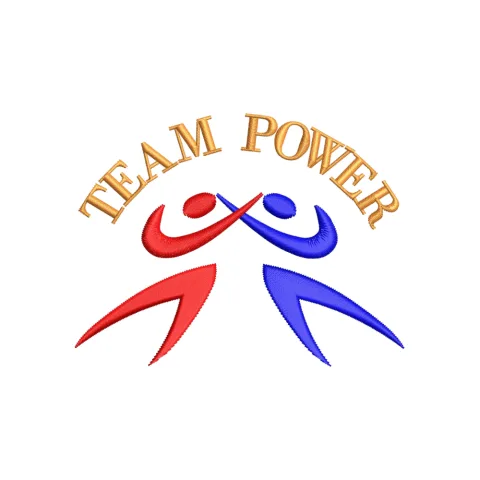 Teampower Embroidery Design