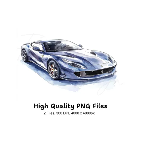 Dynamic Ferrari Car Clipart Bundle
