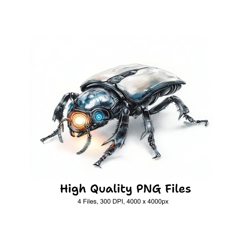 Steampunk Beetle Clipart Bundle