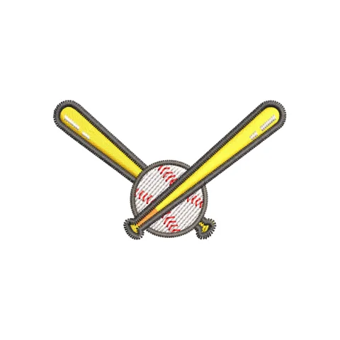 Bat Ball Embroidery Design