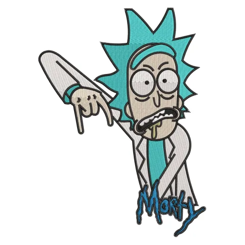 Lady Morty Embroidery Design