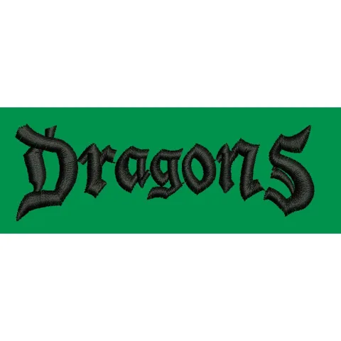 Gothic Script Typography Embroidery Design