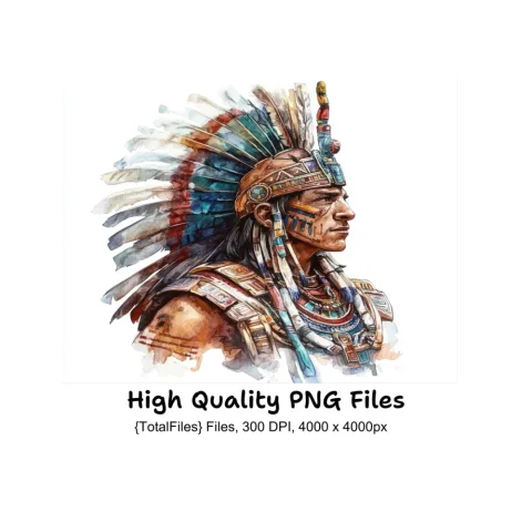 Native American Feather Headdress Clipart Bundle