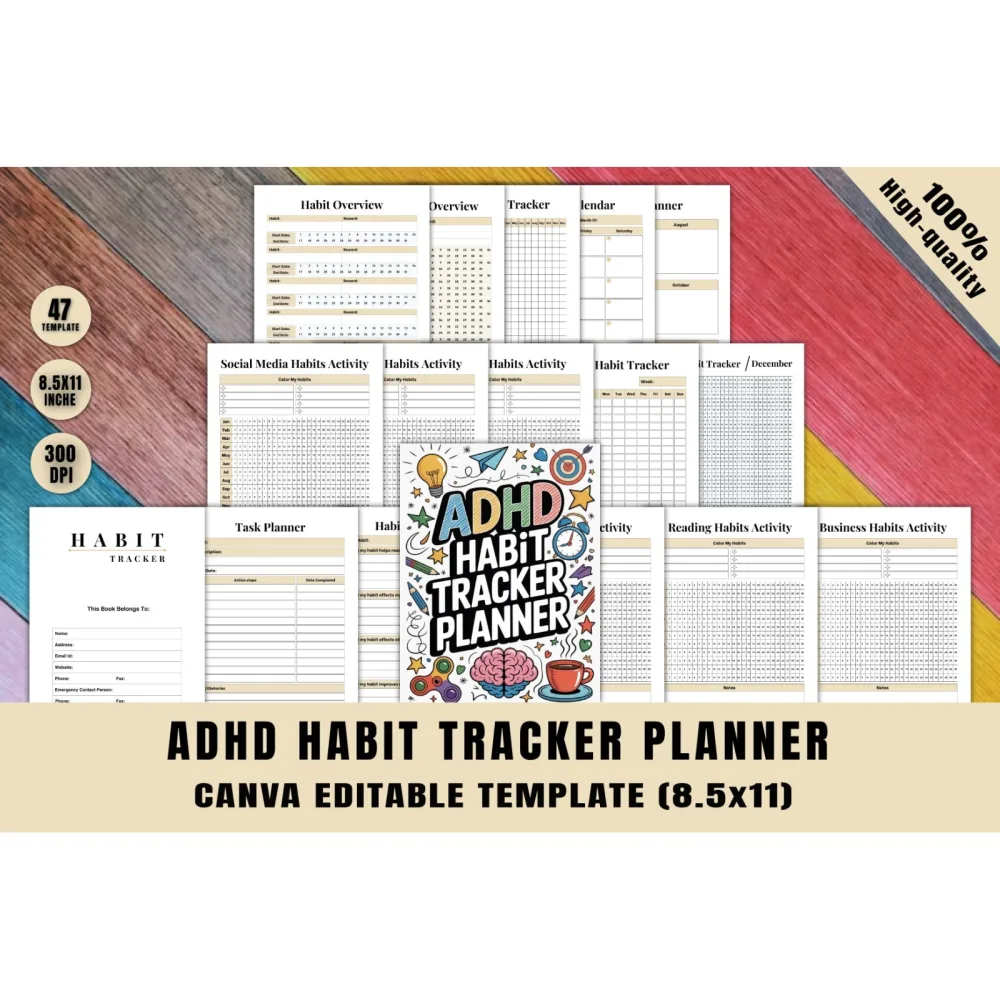 ADHD Habit Planner for Effective Organization